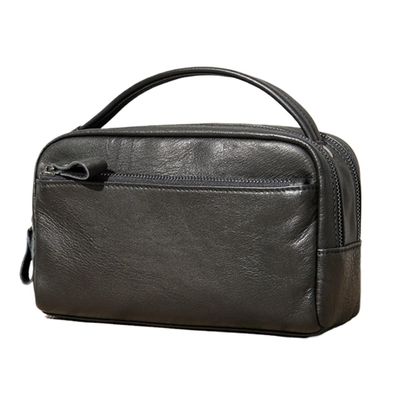 AFPSDLFJDLS Leather Toiletry Bag For Men Wash Shaving Dopp Kit Women Travel Make UP Cosmetic Case Organizer Necessaire