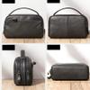 AFPSDLFJDLS Leather Toiletry Bag For Men Wash Shaving Dopp Kit Women Travel Make UP Cosmetic Case Organizer Necessaire view 4