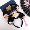 Chinese Style Headwear Flower Princess Headhoop Bow Antique Headband, Chinese Qing Dynasty Hair Hoop for Women Girls(G) view 3