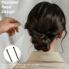 100 Pack Durable U-Shaped Hair Pins for Women's Thick Hair, Classic Black Styling Pins, for Buns view 2