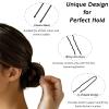 100 Pack Durable U-Shaped Hair Pins for Women's Thick Hair, Classic Black Styling Pins, for Buns view 3