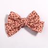 10Pcs Leopard Print Hair Bow Barrettes, 4.8 inch Chiffon Ribbon for Women Headwear Hair Accessories (10Pcs Peach, With Clip) view 1