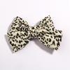 10Pcs Leopard Print Hair Bow Barrettes, 4.8 inch Chiffon Ribbon for Women Headwear Hair Accessories (10Pcs Peach, With Clip) view 2