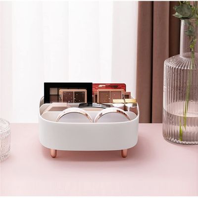 AFPSDLFJDLS Cosmetic Storage Box Lipstick Compartment Storage Rack Dressing Table Storage Container Desktop Shelf(Multi-colored)