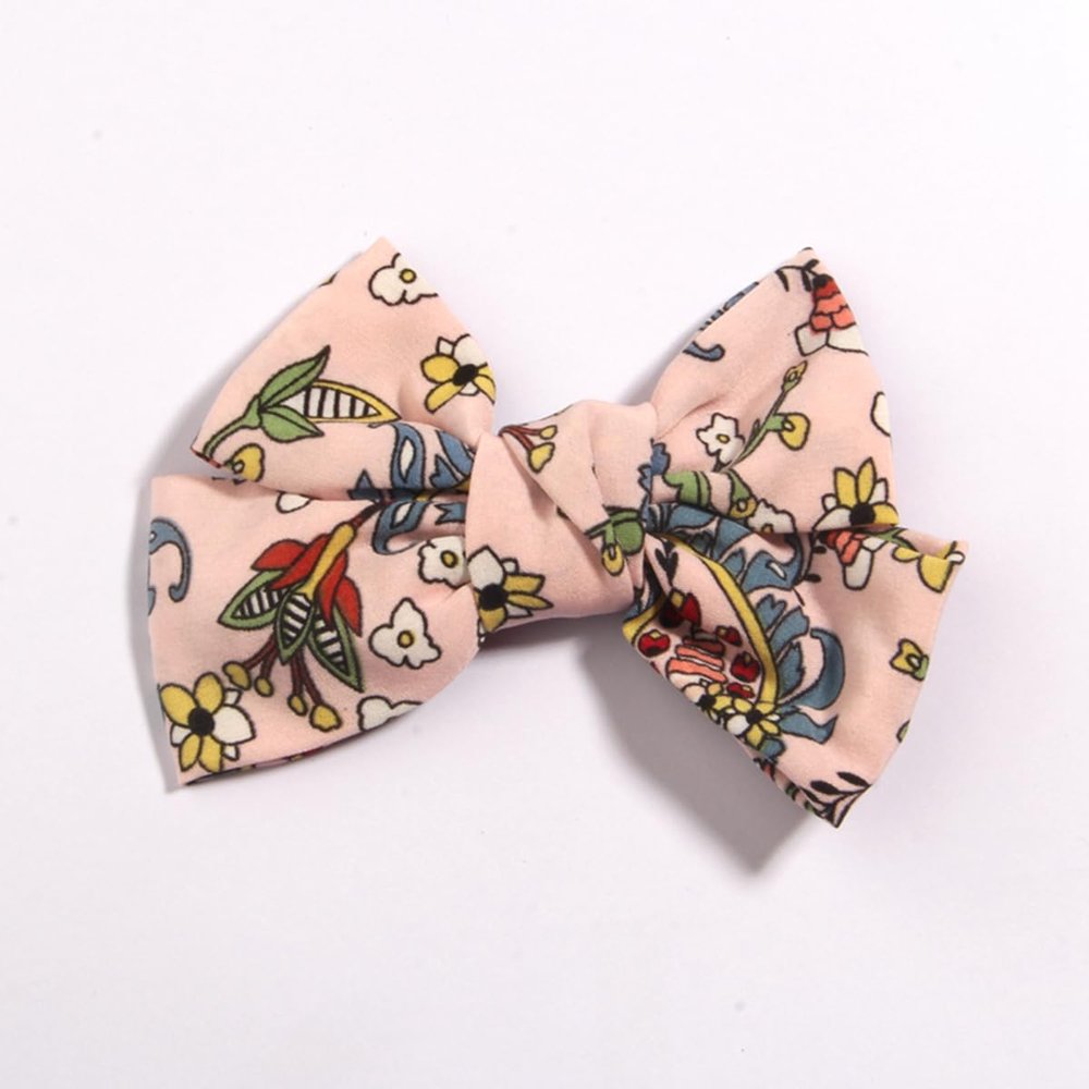 10Pcs 4.8 inch 12cm Bow Boutique Hair bows With Clip Hair Accessories Knot Hairgrips Elegant Satin (10Pcs Peach, With Clip)