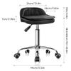 WKWKER Rolling Stool Swivel with Wheels Height Adjustable Stool with Low Back Rolling Chair for Office Kitchen Desk Home Salon Shop Lab Counter (Black) view 2
