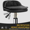 WKWKER Rolling Stool Swivel with Wheels Height Adjustable Stool with Low Back Rolling Chair for Office Kitchen Desk Home Salon Shop Lab Counter (Black) view 4