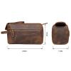 AFPSDLFJDLS Genuine Leather Toiletry Bag For Men Wash Shaving Dopp Kit Women Travel Make UP Cosmetic Case Organizer Necessaire view 2