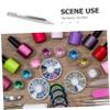CALLARON Manicure Supplies Kit Stainless Steel Nail Art Tools Spoon Drill Bit Stirring Rod Cuticle Pusher for Home Use view 3