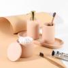 DUYHBAWRS Resin Sanitary Ware 4 Piece Set Tray Lotion Bottle Bathroom Toilet Home Hotel Supplies view 2