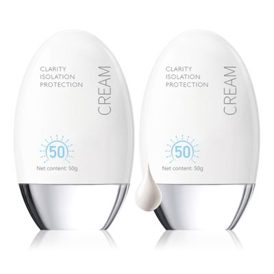 2PCS Sunscreen Lotion SPF 50,Mineral Sunscreen Face,Lightweight & Non-Greasy Sun Care,Natural Sun Screen for Sensitive Skin-Travel Size Protector Solar, 3.38 FL Oz