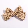 10Pcs 4.8" 12cm Dot Print Barrettes Ribbon Bow Knotted Chiffon Hairpin for Women Headwear Hair Accessories (10Pcs Beige, With No Clip) view 1