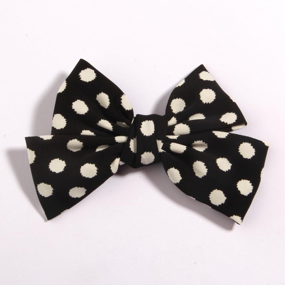 10Pcs 4.8" 12cm Solid Cotton Hair Bows Hair With Clips For Boutique Hairpins Barrettes Headwear Hair Acesssories (10Pcs Black, With Clip)