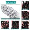 UPruyo Boho Curly Wavy Braiding Hair Ocean Deep Wave Crochet Hair Braids 24 Inch 2 Packs Havana Curls Silver Grey Braiding Hair Pre Stretched Synthetic Hair Extensions Braids for Black Women view 3