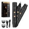 Akunbem Groin & Body Hair Trimmer for Men Bikini Trimmer Women Electric Ball Pubic Shaver IPX7 Waterproof Wet & Dry Use Versatile Shaver for Temple Groin Nose Ear Hairs Beard (Black) view 1