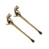 2 Pieces Retro Ear Pick Guanyin Hand Flower Ear Spoon Ear Waxed Removal Tool Buddhas Hand Ear Scoops For Ears view 3