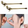 2 Pieces Retro Ear Pick Guanyin Hand Flower Ear Spoon Ear Waxed Removal Tool Buddhas Hand Ear Scoops For Ears view 4