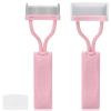2PCS Arc-Shaped Pink Eyelash Comb  Lash Definer Mascara Separator Tool with Protective Cover view 1