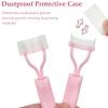 2PCS Arc-Shaped Pink Eyelash Comb  Lash Definer Mascara Separator Tool with Protective Cover view 3