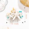 Asooll Starfish Hair Comb Silver Shell Hair Accessories Pearl Boho Bridal Hair Pieces for Women view 3