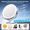 10'' 30X/1X Wall Mounted Lighted Makeup Mirror, 5000mAh Rechargeable Double-Sided Magnifying Mirror with Light, LED Vanity Mirror Touch Dimmable 3 Colors 360 Rotation Extended Foldable Arm, Chrome view 4
