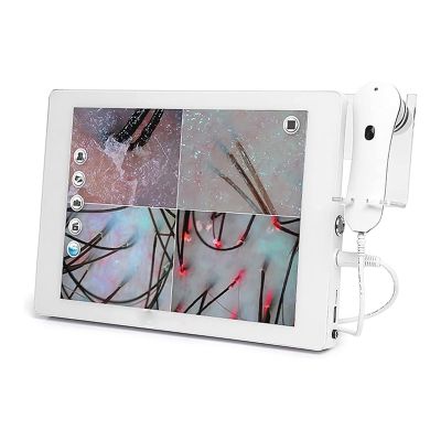 HMWOKPOT Skin Diagnosis Hair Analyzer, Touch Screen Scalp Detector Configure Dual Lens & Storage Used to Detect Skin and Hair Health Status