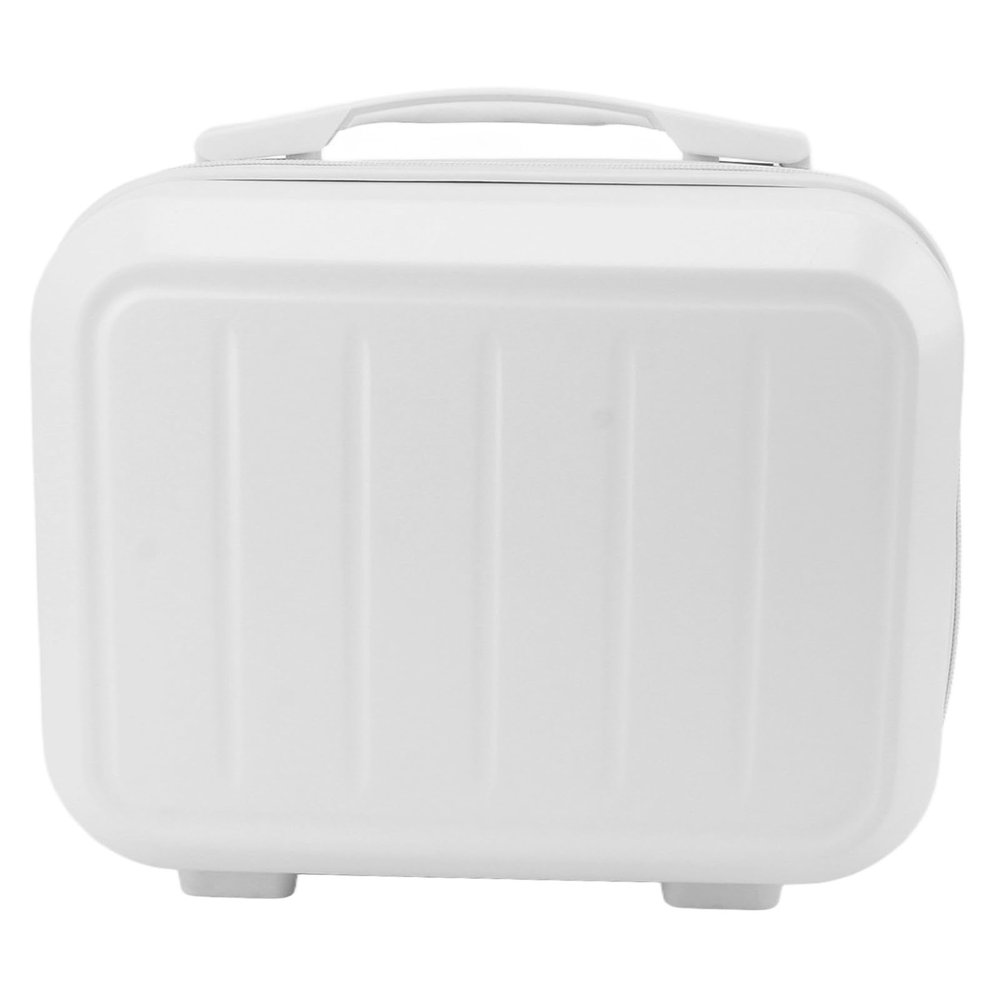 Beufee Train Case Makeup Bag, 14in Travel Cosmetic Organizer Makeup Storage Box for Women Girl (White)