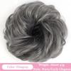 Hair Bun, 6" Messy Curly Hair Bun Extensions - Elastic Scrunchies for Women Updos,for Daily Wear(Dark gray) view 2