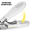 2 Pack Nail Trimmer,Wide Jaw Opening Anti-Splash Slanted Nail Clippers,Long Handle Curved Blade for Thick Nails view 4