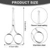 2 Pcs Eyebrow Scissors Nose Hair Trimmer for Men Professional Stainless Steel Small Shears Nose Hair Scissors Small Scissor Mustache Scissor for Hairs Eyelash Noses Eyebrow Ear Hairs Trimming Mustache view 2