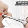 2 Pcs Eyebrow Scissors Nose Hair Trimmer for Men Professional Stainless Steel Small Shears Nose Hair Scissors Small Scissor Mustache Scissor for Hairs Eyelash Noses Eyebrow Ear Hairs Trimming Mustache view 3