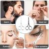 2 Pcs Eyebrow Scissors Nose Hair Trimmer for Men Professional Stainless Steel Small Shears Nose Hair Scissors Small Scissor Mustache Scissor for Hairs Eyelash Noses Eyebrow Ear Hairs Trimming Mustache view 4