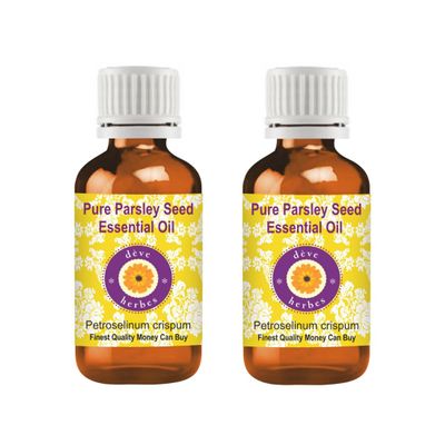 dve herbes Parsley Seed Essential Oil (Petroselinum crispum) Pure | Non-Sticky | Non-Greasy | Lightweight | Men & Women | All Skin Types | Steam Distilled 30ml X 2 (2 oz)