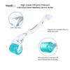 Derma Roller, Microneedling Roller with 200 Real Individual Titanium Needles, Professional Microneedle Roller for Men and Women Home Use - Aqua Blue view 3