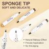 2 Pcs Freckle Pen Set, Natural Lifelike Faux Freckles Pen Waterproof, Long - Lasting and Quick Dry, Create Natural Sunkissed Skin Makeup for Beginners or Professional (Natural Coffee+Light Brown) view 3