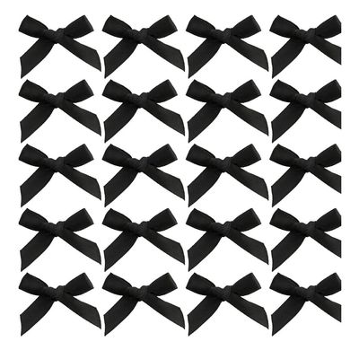 100 PCS Bow Hair Clips,1.57 Inch Small Hair Bow Clip for Crafts, Clothing Embellishment, Embroidery, DIY Decoration, Applique Arts, Stage, Concert, Christmas, Ballet Style (Black)