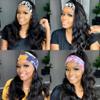 Fylora Headband Wig Human Hair Body Wave 14 Inch Headband Wigs for Black Women Brazilian Virgin Hair Wear and Go Glueless Wig None Lace Front Wigs for Beginners 150% Density Natural Black Color view 2