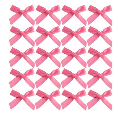 100 PCS Bow Hair Clips,1.57 Inch Small Hair Bow Clip for Crafts, Clothing Embellishment, Embroidery, DIY Decoration, Applique Arts, Stage, Concert, Christmas, Ballet Style (Rose Red)