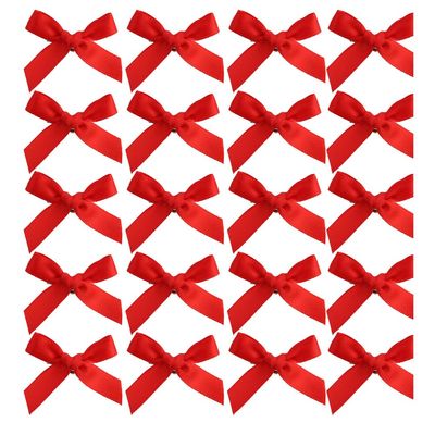 100 PCS Bow Hair Clips,1.57 Inch Small Hair Bow Clip for Crafts, Clothing Embellishment, Embroidery, DIY Decoration, Applique Arts, Stage, Concert, Christmas, Ballet Style (Red)
