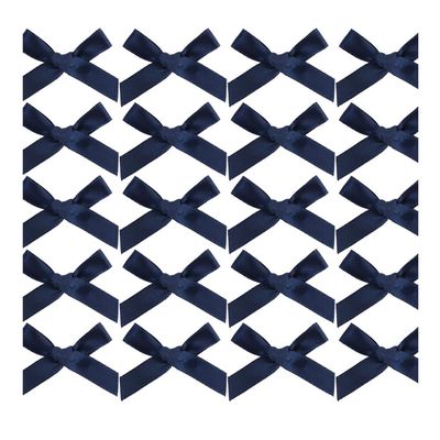 100 PCS Bow Hair Clips,1.57 Inch Small Hair Bow Clip for Crafts, Clothing Embellishment, Embroidery, DIY Decoration, Applique Arts, Stage, Concert, Christmas, Ballet Style (Navy Blue)