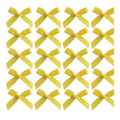 100 PCS Bow Hair Clips,1.57 Inch Small Hair Bow Clip for Crafts, Clothing Embellishment, Embroidery, DIY Decoration, Applique Arts, Stage, Concert, Christmas, Ballet Style (Yellow)