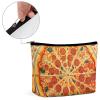 TKJMCSW A Full Pizza Cosmetic Bags for Women Men Waterproof Travel Toiletry Bag Large Capacity Makeup Bags PU Leather Cute Makeup Pouch Protable Travel Bag for Toiletries view 4