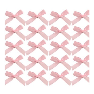 100 PCS Bow Hair Clips,1.57 Inch Small Hair Bow Clip for Crafts, Clothing Embellishment, Embroidery, DIY Decoration, Applique Arts, Stage, Concert, Christmas, Ballet Style (Light Pink)
