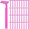 Clothsport 240 Pack Disposable Twin Blade Razors Individually Wrapped, Clear Safety Cap Multipurpose Portable Shave Razor for Man Woman Bathing Hotel Travel Pink) view 1