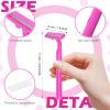Clothsport 240 Pack Disposable Twin Blade Razors Individually Wrapped, Clear Safety Cap Multipurpose Portable Shave Razor for Man Woman Bathing Hotel Travel Pink) view 2