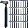 Clothsport 240 Pack Disposable Twin Blade Razors Individually Wrapped, Clear Safety Cap Multipurpose Portable Shave Razor for Man Woman Bathing Hotel Travel Blue) view 1