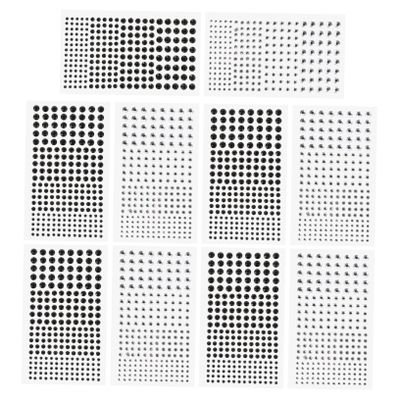 Angoily 10pcs Self-Adhesive Rhinestone Stickers for for Makeup Parties and Festivals Easy Application Belly Glitter