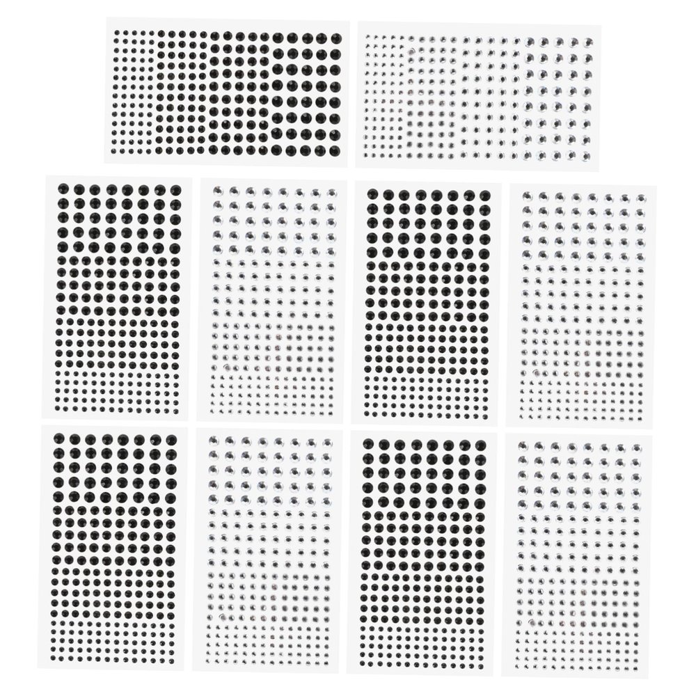 Angoily 10pcs Self-Adhesive Rhinestone Stickers for for Makeup Parties and Festivals Easy Application Belly Glitter