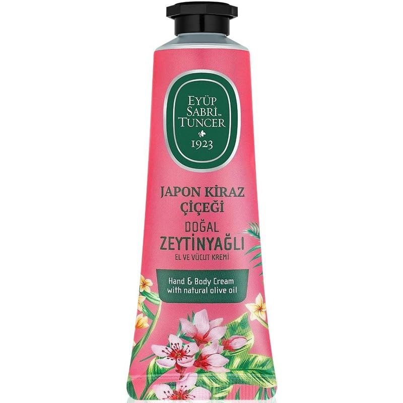 Hand and Body Cream, Paraben-Free, 50ml, Nourishing and Moisturizing Care, Active Natural Ingredient Composition, Four Seasons, Ecocert Certified (50 ml 3 Piece, J. Cherry Blossom)