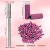 100 Pcs Nail Drill Bits Sanding Bands for Nail Drill, Nail Tips for Drill Bits Nail Tech,240 Grit Sanding Bands for Acrylic Nails Gel Manicures and Pedicure, Red view 3